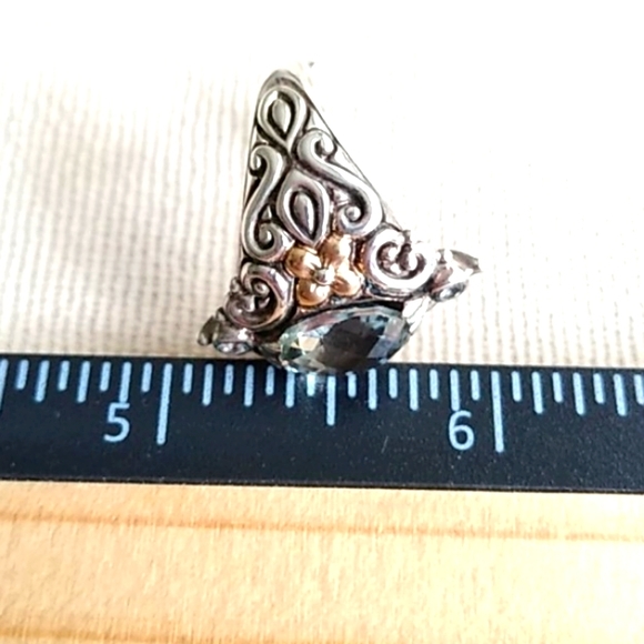 BARBARA BIXBY GREEN QUARTZ STERLING SILVER RING - Picture 8 of 10